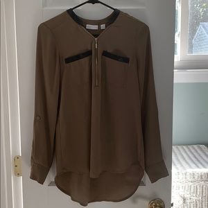 Zip up blouse